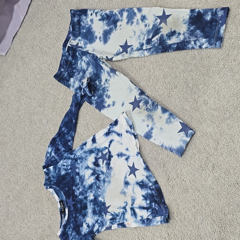 Girls tye dye set with stars